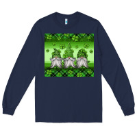 Navy st patricks gnomes Long Sleeve Tee - Jasminsmagicworld