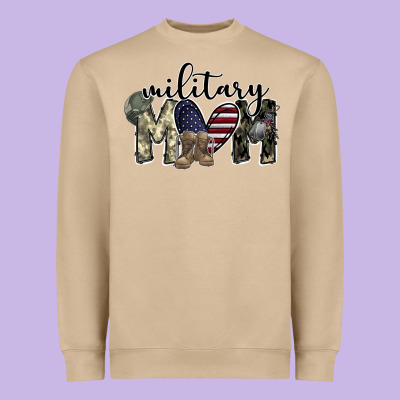 Military Mom Heavyweight Sweatshirt Designed By Sublimationcraftshop