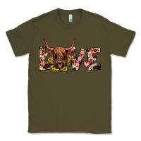 Army Green highland cow love Classic Tee - JahusDesignShop