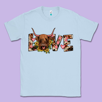 Highland Cow Love Classic Tee Designed By Jahusdesignshop