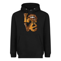 Black love leopard with lips Heavyweight Hoodie - NancyCooperArtShop