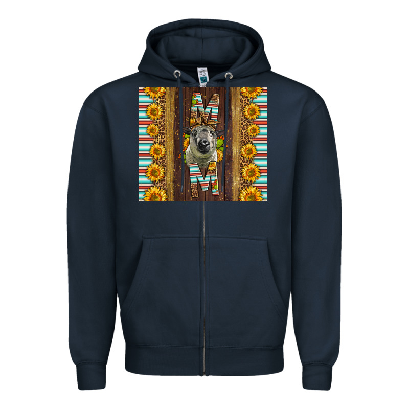 Western Hampshire Sheep Mom Zipper Hoodie by LillyAllenDesigns | Teevron