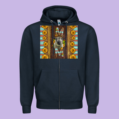 Western Hampshire Sheep Mom Zipper Hoodie Designed By Lillyallendesigns