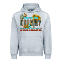 Heather Grey Raised on Country and Sunshine Urban Hoodie - texasbilliewilder