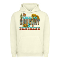 Pigment Pistachio Raised on Country and Sunshine Urban Hoodie - texasbilliewilder