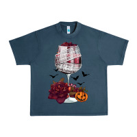 Midnight Navy halloween roses wine Urban Heavy Tee - FaDigitalArtStudio