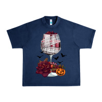 Navy halloween roses wine Urban Heavy Tee - FaDigitalArtStudio