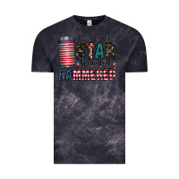 Cloud Black Star Spangled Hammered Vintage Tee - CowhideDigitalArt