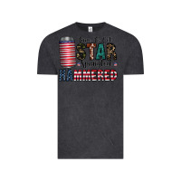 Vintage Black Star Spangled Hammered Vintage Tee - CowhideDigitalArt