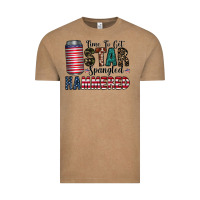 Vintage Coffee Star Spangled Hammered Vintage Tee - CowhideDigitalArt