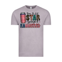 Vintage Zinc Star Spangled Hammered Vintage Tee - CowhideDigitalArt