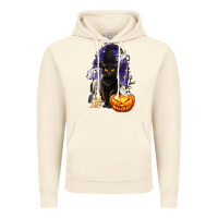 Vintage Artic Halloween Cat and Pumpkin Vintage Hoodie - texasbilliewilder
