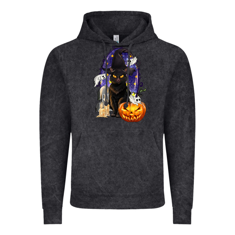 Halloween Cat And Pumpkin Vintage Hoodie by texasbilliewilder | Teevron