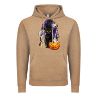 Vintage Coffee Halloween Cat and Pumpkin Vintage Hoodie - texasbilliewilder