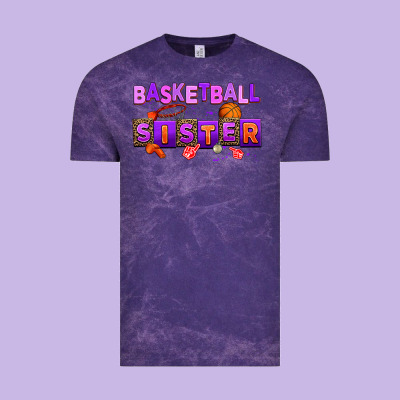 Basketball Sıster Vintage Tee Designed By Adodesignshop