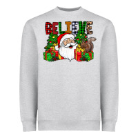 Heather Grey believe Heavyweight Sweatshirt - CowhideDigitalArt