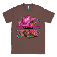 Chestnut pink costom name cowgirl hat and roses Classic Tee - AdoDesignShop