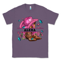 Lavender pink costom name cowgirl hat and roses Classic Tee - AdoDesignShop