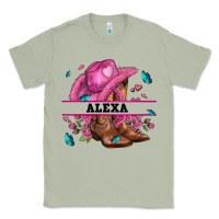 Matcha pink costom name cowgirl hat and roses Classic Tee - AdoDesignShop