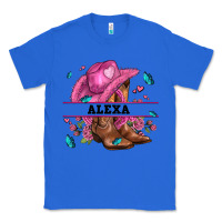 True Royal pink costom name cowgirl hat and roses Classic Tee - AdoDesignShop
