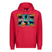 Cardinal cow sunflower leopard Premium Hoodie - Artiststas