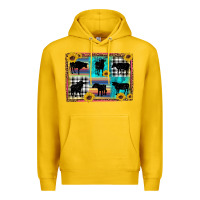 Lemon cow sunflower leopard Premium Hoodie - Artiststas