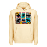 Pina Colada cow sunflower leopard Premium Hoodie - Artiststas
