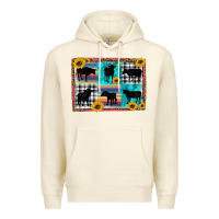 Sandshell cow sunflower leopard Premium Hoodie - Artiststas