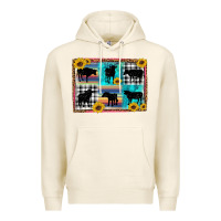 Tofu cow sunflower leopard Premium Hoodie - Artiststas