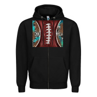 Black western pattern and american football Zipper Hoodie - BarkalooDesign