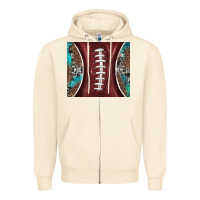 Sandshell western pattern and american football Zipper Hoodie - BarkalooDesign
