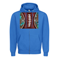 True Royal western pattern and american football Zipper Hoodie - BarkalooDesign
