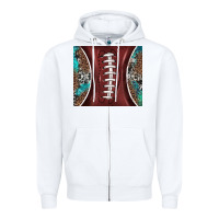 White western pattern and american football Zipper Hoodie - BarkalooDesign