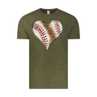 Vintage Olive baseball heart Vintage Tee - HRA Design Shop