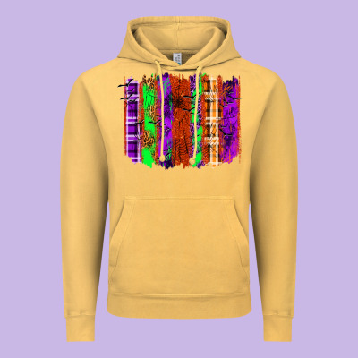 Halloween Brushstrokes Vintage Hoodie Designed By Texasbilliewilder