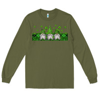Army Green st patricks gnomes Long Sleeve Tee - Jasminsmagicworld