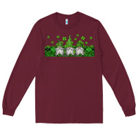 Burgundy st patricks gnomes Long Sleeve Tee - Jasminsmagicworld