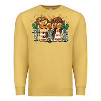 Antique Gold love texas Premium Sweatshirt - NancyCooperArtShop