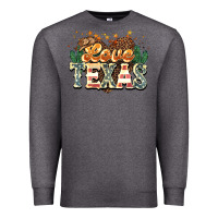 Charcoal Heather love texas Premium Sweatshirt - NancyCooperArtShop