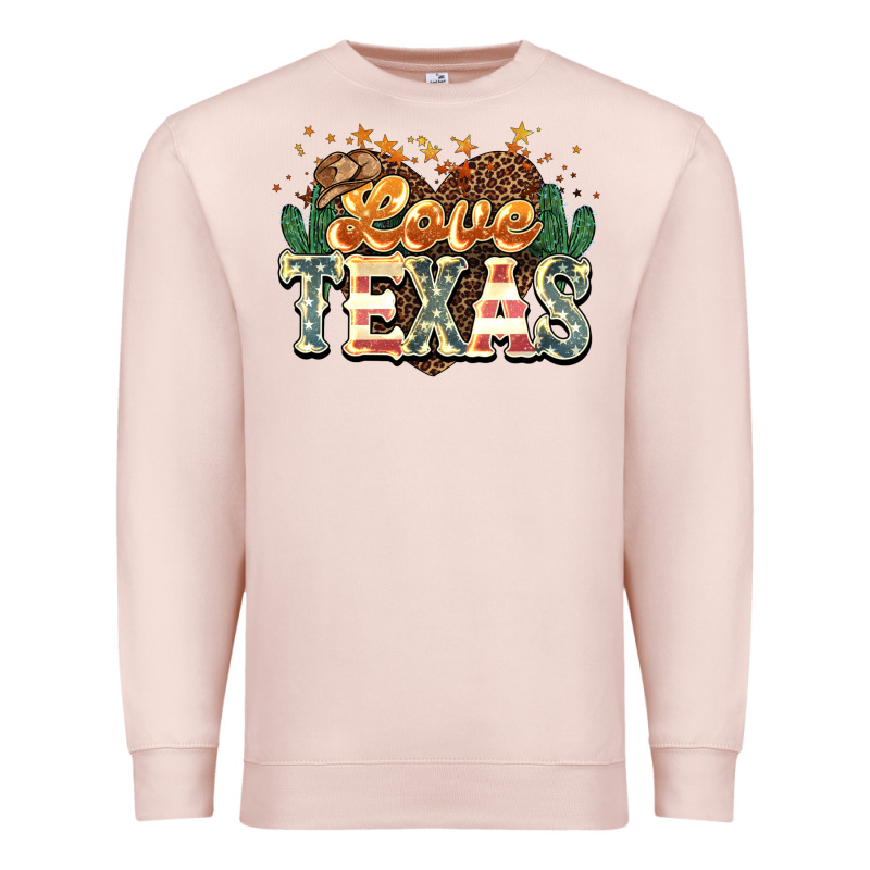Love Texas Premium Sweatshirt by NancyCooperArtShop | Teevron