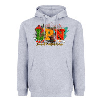 Heather Grey lpn licensed practical nurse juneteenth Heavyweight Hoodie - NancyCooperArtShop