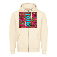 Sandshell xoxo valentine's day pink roses and hearts Zipper Hoodie - Jasminsmagicworld