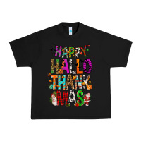 Black happy hallothankmas Urban Heavy Tee - FaDigitalArtStudio