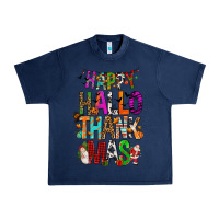 Navy happy hallothankmas Urban Heavy Tee - FaDigitalArtStudio