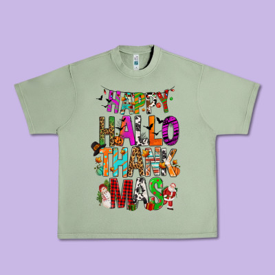 Happy Hallothankmas Urban Heavy Tee Designed By Fadigitalartstudio