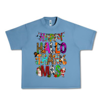 Pebble Blue happy hallothankmas Urban Heavy Tee - FaDigitalArtStudio