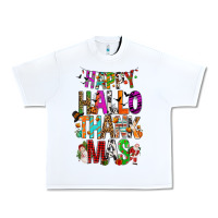 White happy hallothankmas Urban Heavy Tee - FaDigitalArtStudio