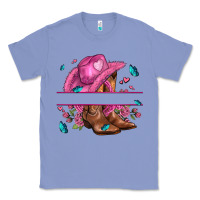 Colony Blue pink cowgirl hat and roses Classic Tee - AdoDesignShop