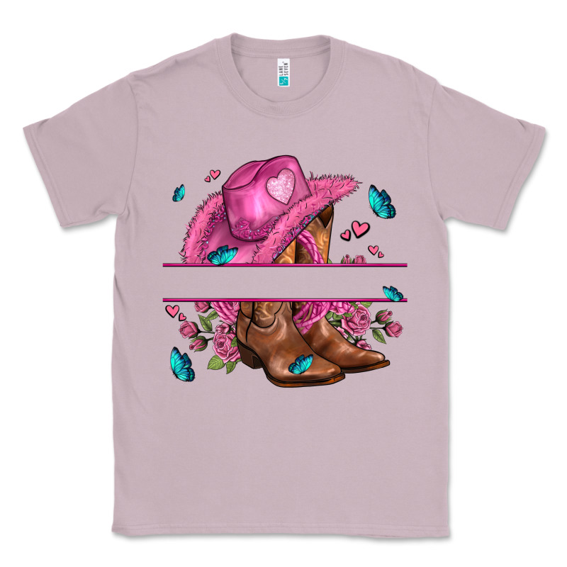 Pink Cowgirl Hat And Roses Classic Tee by AdoDesignShop | Teevron