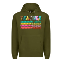 Army Green teacher believe Premium Hoodie - Artiststas